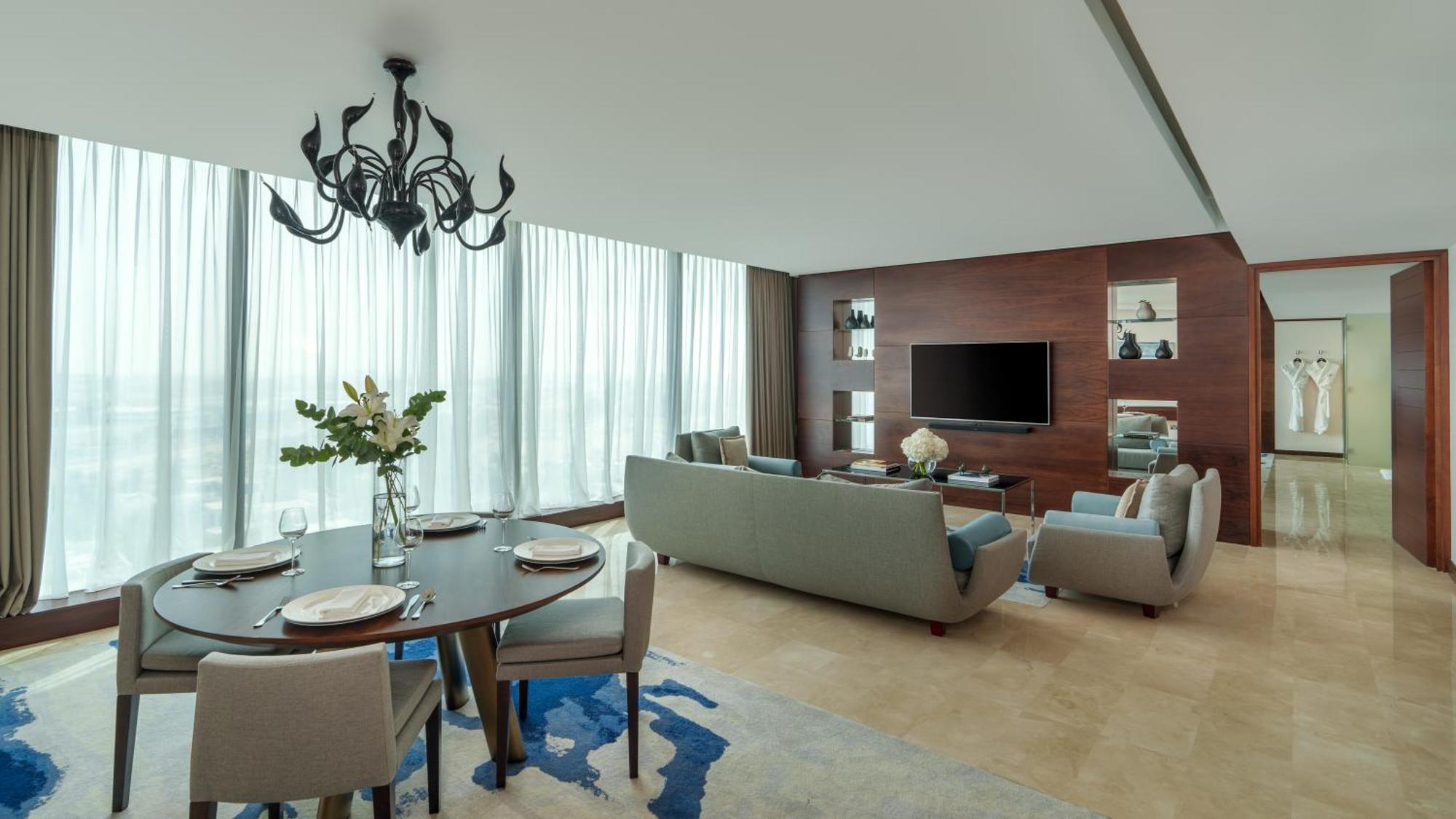 فندق فيرمونت باب البحر أبو ظبي المظهر الخارجي الصورة A living room at the hotel